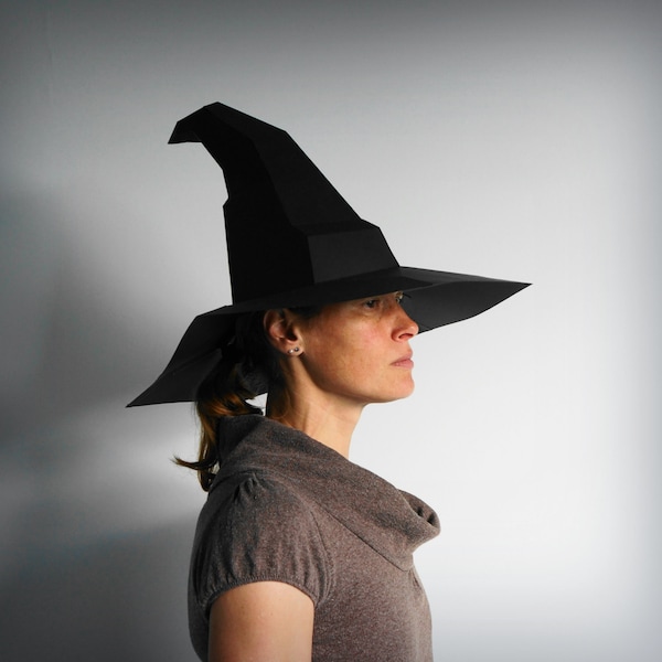 3D Papercraft Witch Hat Template: DIY Halloween Costume (PDF Pattern)