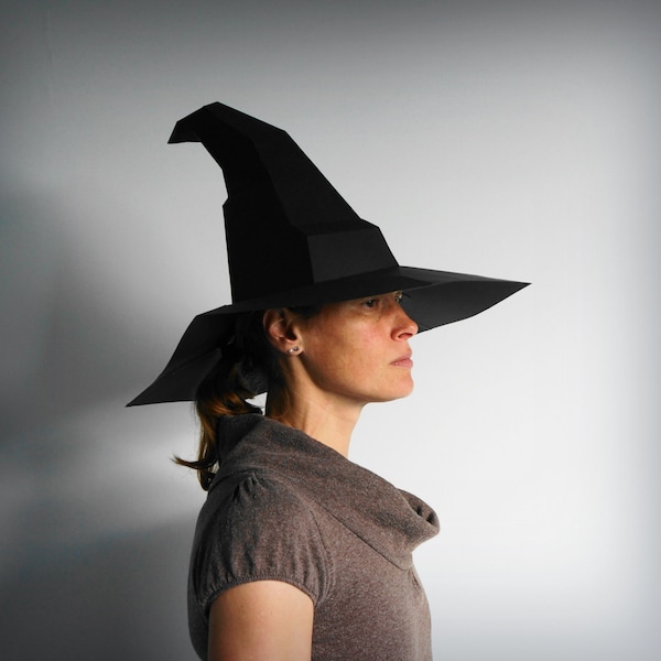 Magic Witches Hat 3D Papercraft Template, Low Poly, Unique Homemade DIY Halloween Costume, Cosplay PDF Pattern