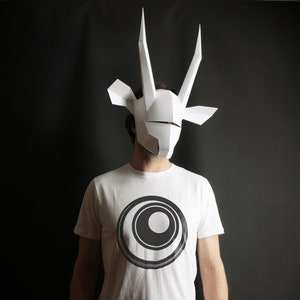 Oryx 3D Papercraft Mask Template, Low Poly Paper Mask, Unique Halloween Costume, Animal Mask, Cosplay PDF Pattern