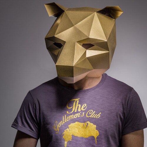 Bear 3D Papercraft Mask Template Low Poly Paper Mask Unique - Etsy Bear 3D Papercraft Mask Template Low Poly Paper Mask Unique - Etsy