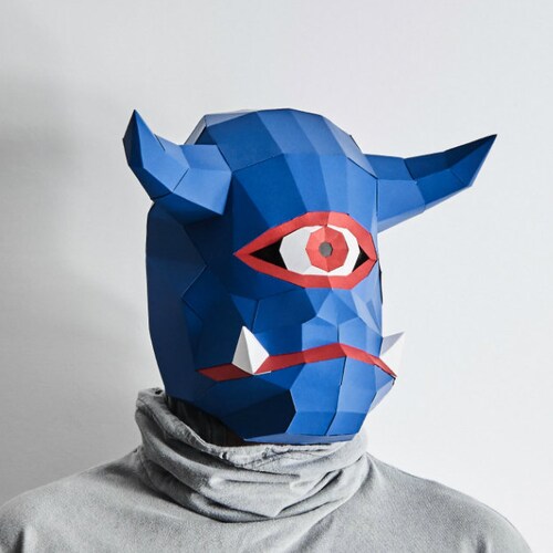 CYCLOPS 3D Papercraft Mask Template Low Poly Paper Mask Etsy