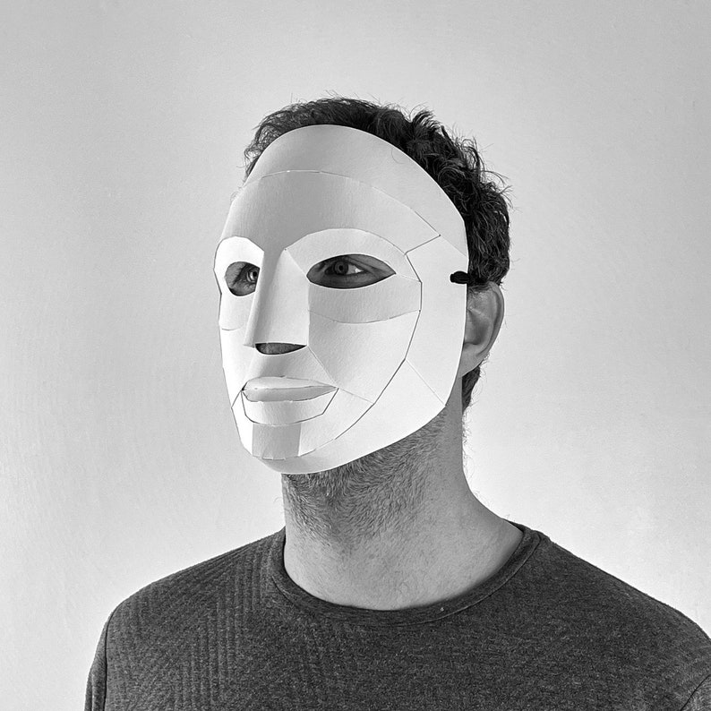 Neutral Mask 3D Papercraft Mask Template Theatrical Paper - Etsy Canada