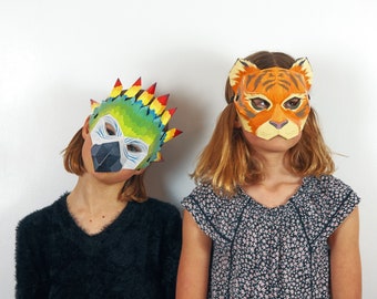 3D Jungle Animals Book for Kids + Free Printable DIY Digital Mask