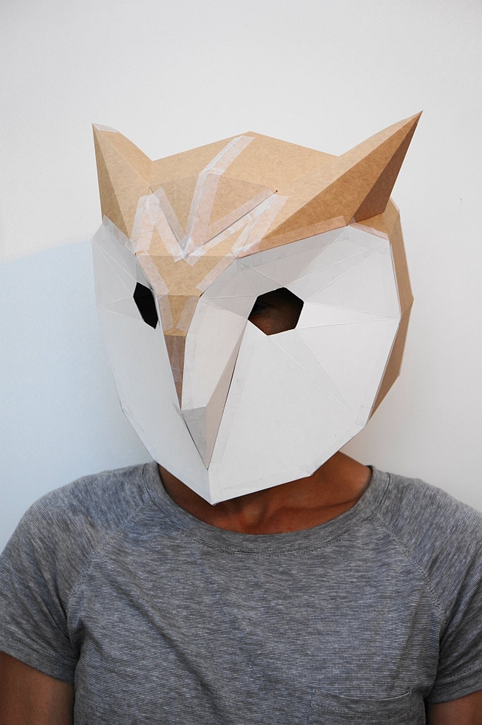 3д маска из бумаги. Пеперкрафт Сова маска. Объемная маска. Объемные маски животных. Маска из картона.