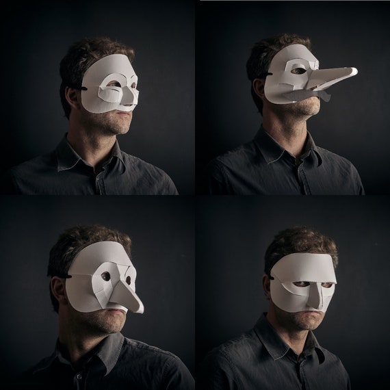 Commedia Dell Arte Mask Set, 3D Papercraft Mask Template, Italian  Theatrical Paper Mask, Unique Halloween Costume, PDF Pattern - Etsy  Australia