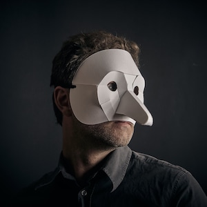 Commedia Dell 'Arte Masken Set, 3D Papercraft Masken Vorlage, Italienische Theater Papier Maske, Einzigartiges Halloween Kostüm, PDF Muster Bild 5