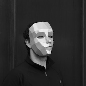 Polygon Boy Papercraft Mask Template - Etsy UK