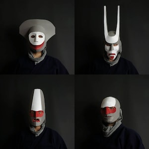 The Ever Dwellers Papercraft Mask Set