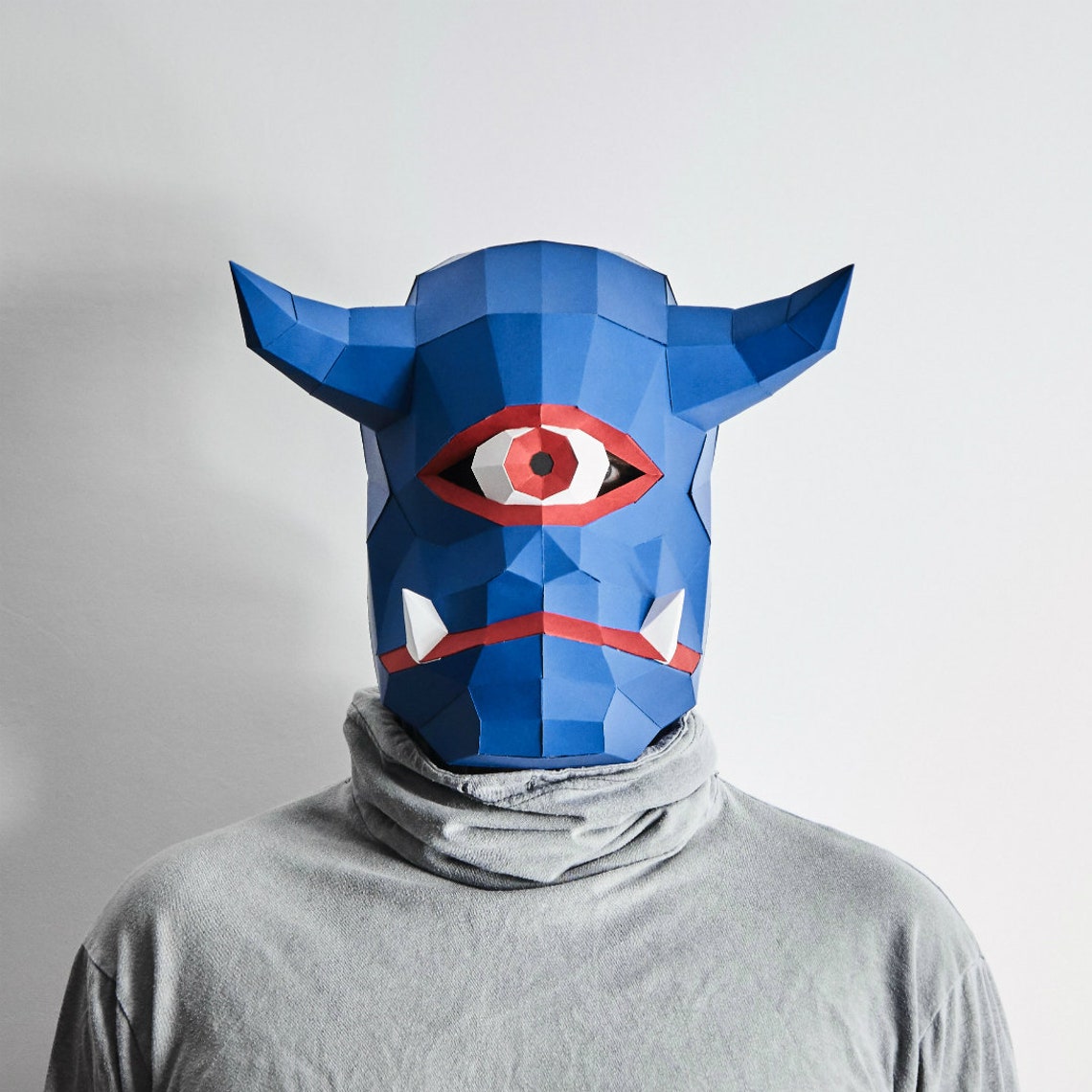 CYCLOPS 3D Papercraft Mask Template Low Poly Paper Mask Etsy Singapore