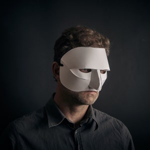 Commedia Dell &#39;Arte Pantalone, 3D Papercraft Maskenvorlage, Italienische Theaterpapiermaske, Einzigartiges Halloween-Kostüm, PDF-Muster