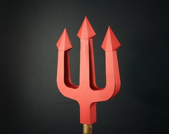 Devil's Fork, Papercraft Pitchfork Template