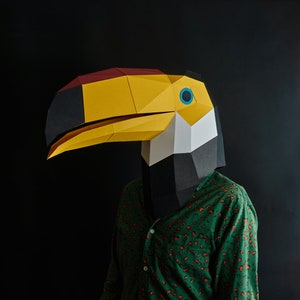 Modèle de masque Toucan Papercraft Modèle PDF