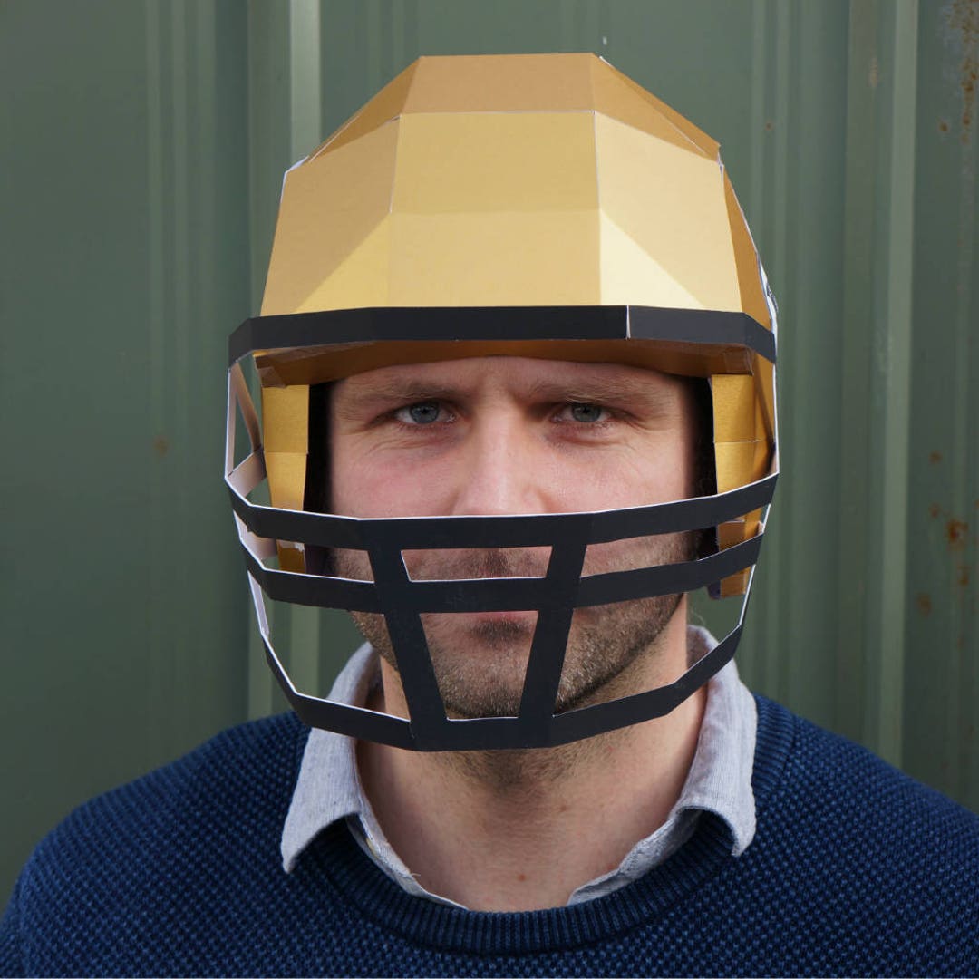 Attent Menstruatie Hou op American Football Helmet Papercraft Mask - Etsy Nederland