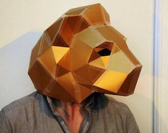 Leeuwenmasker, papieren maskersjabloon