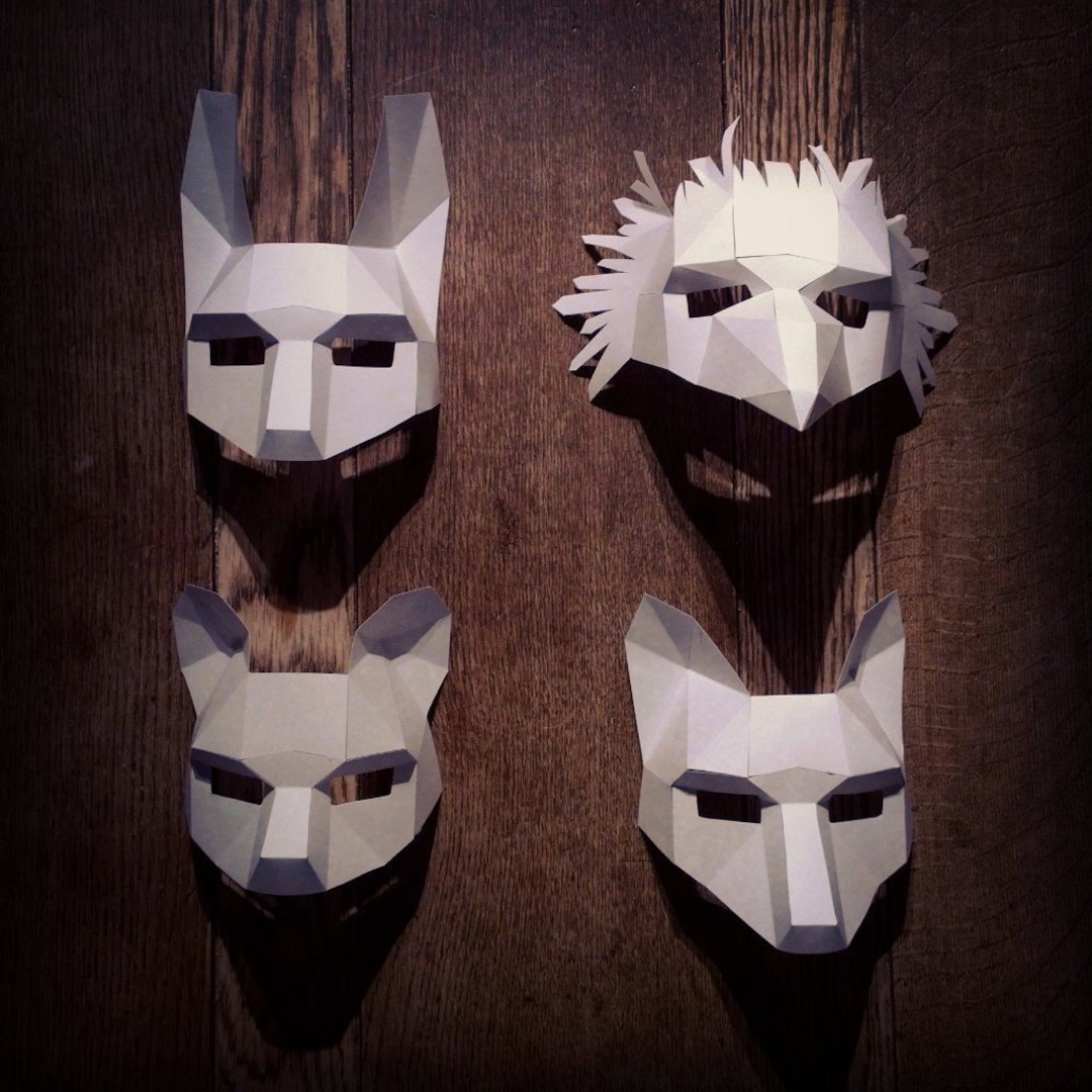 Kit 10 Masques Renard En Papier à Décorer SUPVOX - Avec Peintures Et Pinceaux, Activité Enfants