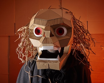 LowPoly Monster Mask: DIY Papercraft Halloween Costume (PDF Pattern)
