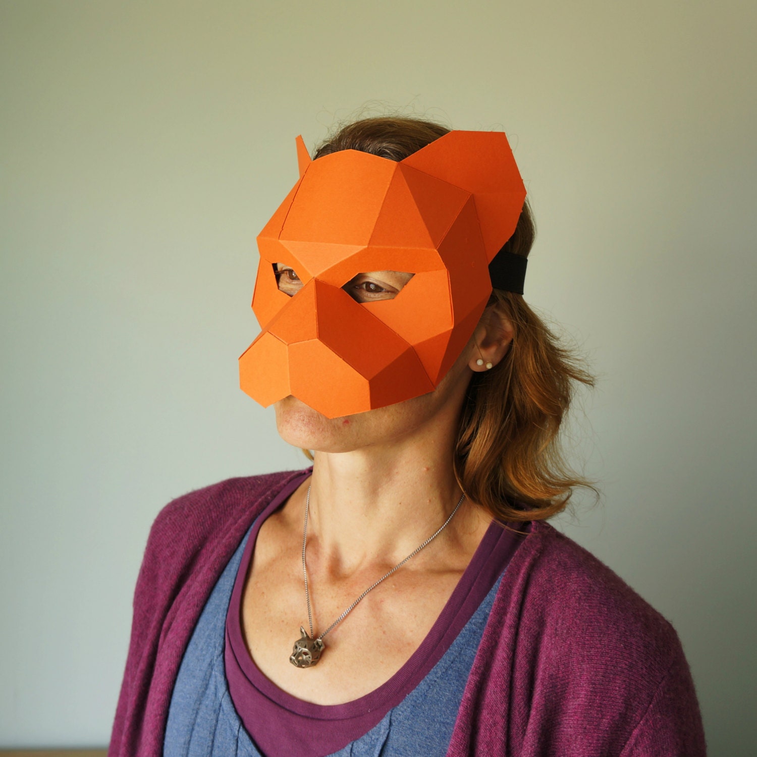 Buy Tiger Half Mask, Papercraft Mask Template Online in India - Etsy