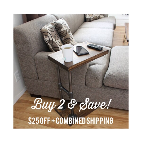 BOGO - Industrial Furniture, Coffee Table, Side Table, Laptop Stand, End Table, Computer Table - CTABLE - FREE Shipping