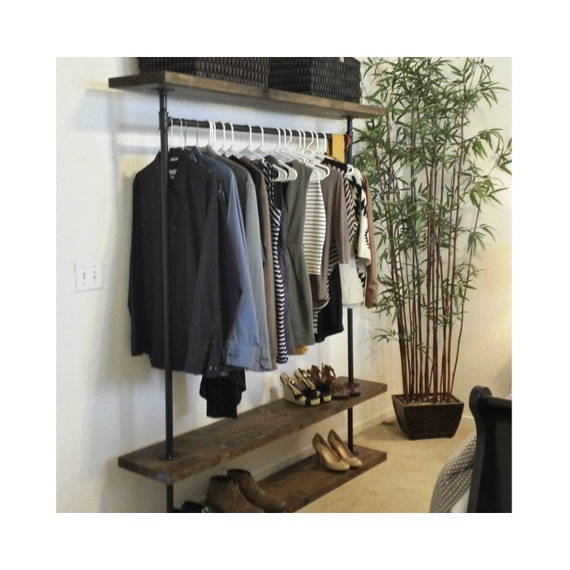 Ird Triple Shelf Clothing Rack Industrial Furniture Pipe Etsy