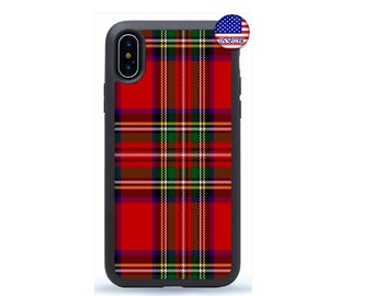 Rot Karierte iPhone Hülle, iPhone 17 16 15 14 13 Max Mini pro Max 12 Plus X Max, iPod Touch 7 6