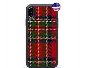 Kariert, rot karierte Handyhülle, rot Tartan, iPhone 17 16 15 14 13 Max Mini pro Max 12 Plus X Max, iPod Touch 7 6, Weihnachten kariert