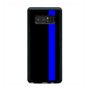 May include: Black phone case with a thin blue line down the center.