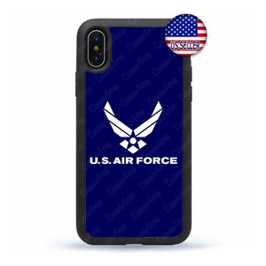 US Air Force VS-logo Harde rubberen hoes voor iPhone 16 15 14 13 12 Max Mini pro Max 11 Plus X Max, iPod Touch 7 6