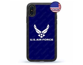US Air Force usa Logo Hard Rubber Slim Case Cover for iPhone 15 14 13 12 Max Mini pro Max 11 XR Plus X Max SE, iPod Touch 7 6