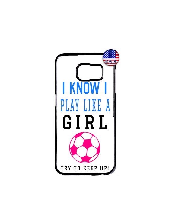 Cute Soccer Girl Pink Futbol Quote Black//White Back Case Cover Apple iPod 4 5 6