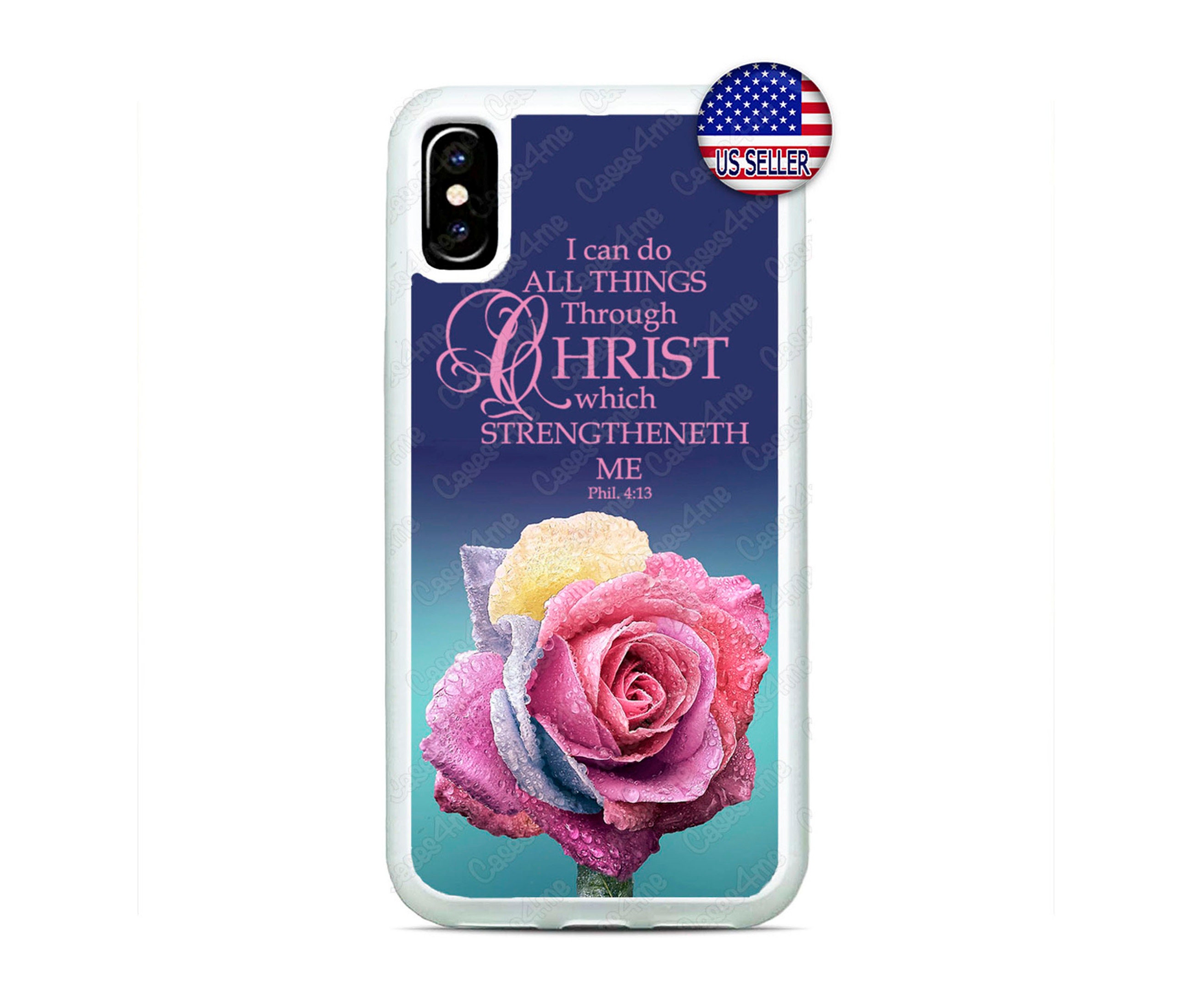 Christian Iphone Casebible Verse Casefloral Case Iphone 13 Etsy