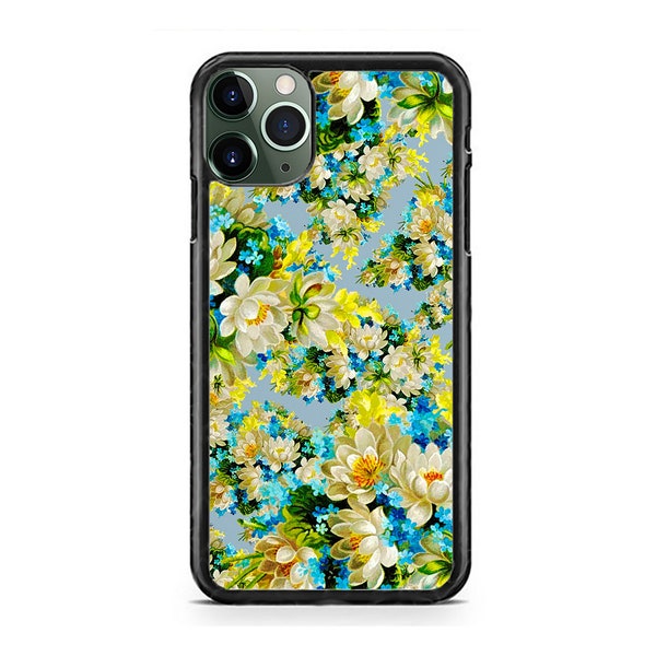 Floral Flowers Beautiful Art Summer Hard Rubber TPU Case Cover for iPhone 15 14 13 12 Max Mini pro Max 11 XR Plus X Max SE, iPod Touch 7 6