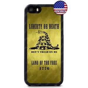 Liberty Gadsden 2nd Amendment Hard Rubber Case Cover For iPhone 16 15 14 13 12 Max Mini pro Max 11 Plus X Max, iPod Touch 7 6