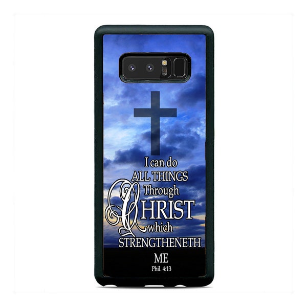 Philippians Bible Verse  I Can Do  Hard Rubber Case Cover For Samsung Galaxy s23 ultra s22 s21 plus ultra fe s20 + NOTE20 Google Pixel