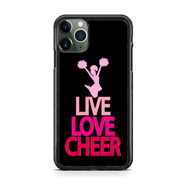 Cute Cheerleader Cheer Bow Pink Quote Pattern Hard Rubber slim Case Cover for iPhone 11 Pro Max 8 7 6 6s Plus X XS Max XR 5 4  iPod Touch