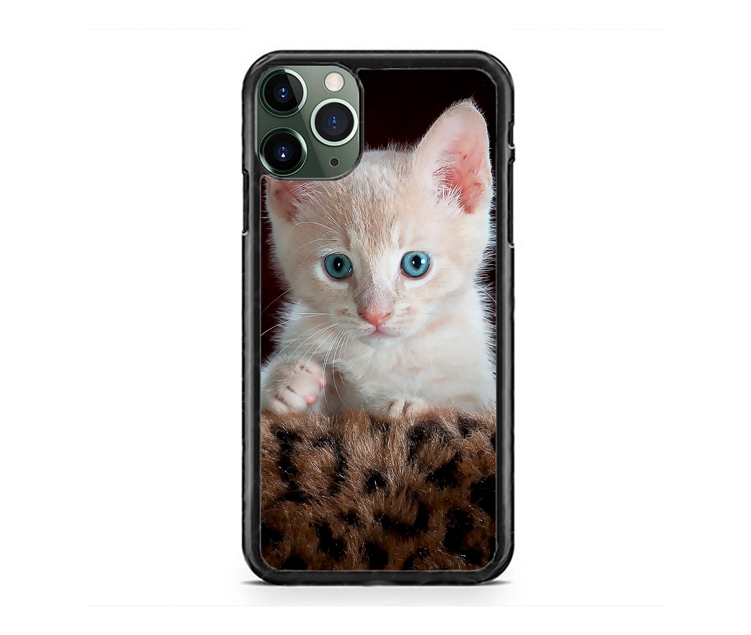 IPhone 16 Pro Hülle – Katzenpfote Design, PU Leder Flip Cover Mit 4 Kartenfächern, Hellblau