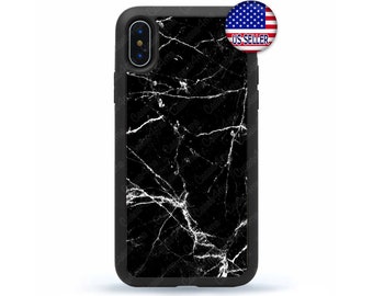 Black White Marble Lightweight Shockproof Case Cover Fine Stone For iPhone 17 16 15 14 13 Max Mini pro Max 12 Plus X Max, iPod Touch 7 6