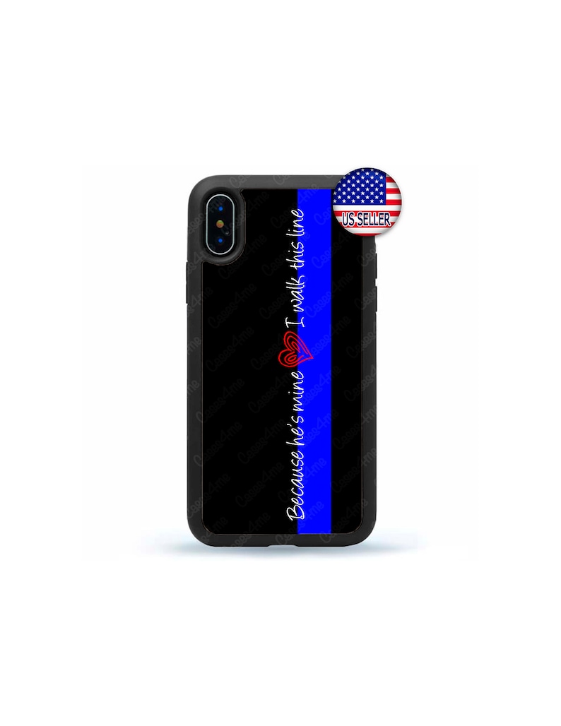 Police Wife Mom Girlfriend Thin Blue Line Love Phone Case Cover for iPhone 13 Max 12 Mini 11 Pro XR 8 7  Plus X  Max SE, iPod Touch 7 6 