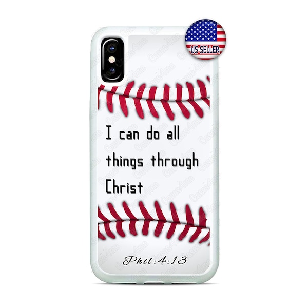 Baseball iPhone,Bible Verse Quote Case Cover,Baseball Gift, iPhone 15 14 13 12 Max Mini pro Max 11 XR Plus X Max SE, iPod Touch 7 6