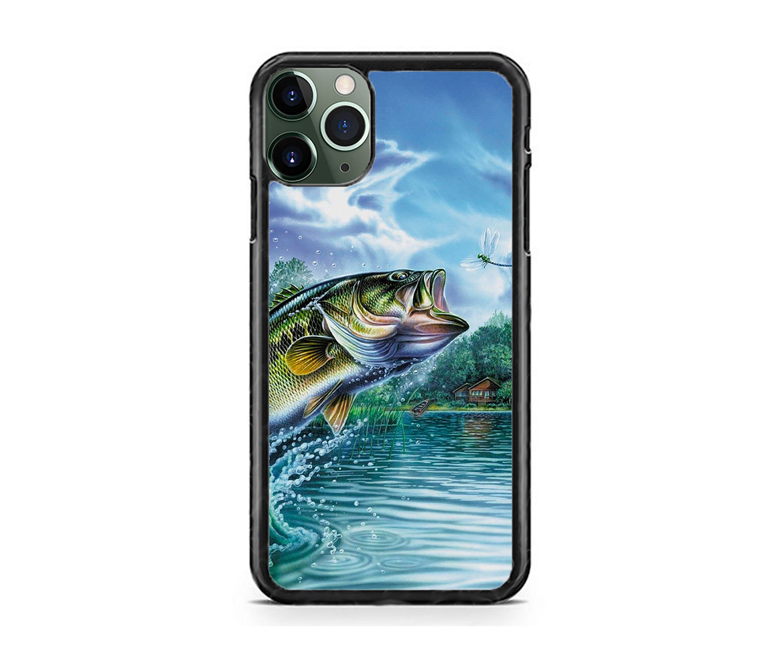 Bass Fish Out of Water Fishing Phone Case For iPhone 14 13 12 Samsung s23  Google 