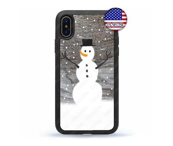 スノーマン iPhone ケース、クリスマス、Let it Snow カバー、iPhone