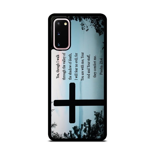 Cross Christian Bible Verse Hard Rubber Case Cover For Samsung Galaxy s23 ultra s22 s21 plus ultra fe s20 + NOTE20 Google Pixel