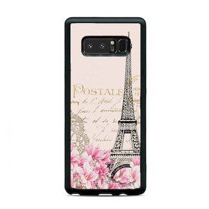 Funda rígida de goma con diseño de postal retro de la Torre Eiffel de París para Samsung Galaxy s23 ultra s22 s21 plus ultra fe s20 + NOTE20 Google Pixel