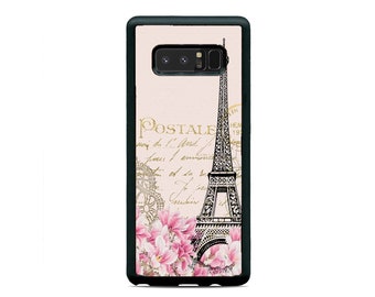 Paris Eiffel Tower Retro Postcard Hard Rubber  Case Cover For Samsung Galaxy s23 ultra s22 s21 plus ultra fe s20 + NOTE20 Google Pixel