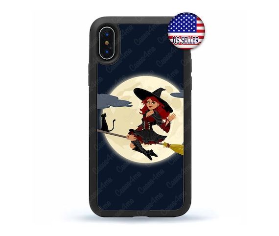 Funny Halloween Phone case, Cute Witch phone Case, Cover for iPhone 17 16 15 14 13 Max Mini pro Max 12 Plus X Max, iPod Touch 7 6
