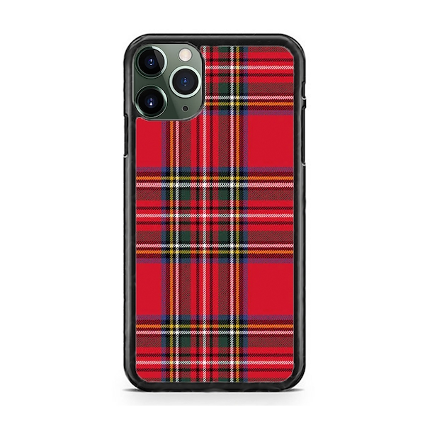 Winter Plaid Red Plaid Checkered Red Tartan Phone case, iPhone 15 14 13 12 Max Mini pro Max 11 XR Plus X Max SE, iPod Touch 7 6