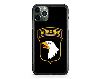 US Airborne usa Military Army Hard Rubber Slim Case Cover for iPhone 17 16 15 14 13 Max Mini pro Max 12 Plus X Max, iPod Touch 7 6