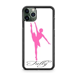 Ballerina ,Ballet Dancer Gift,Personalized Name phone case Cover for iPhone 16 15 14 13 12 Max Mini pro Max 11 Plus X Max, iPod Touch 7 6
