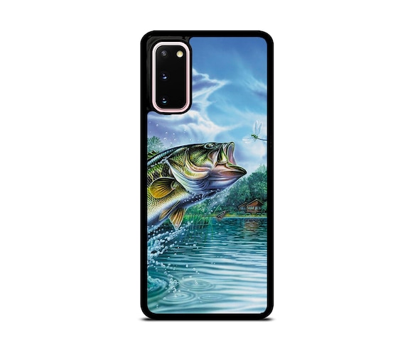 Fishing Bass Fish Angling Hard Rubber Case Cover for Samsung