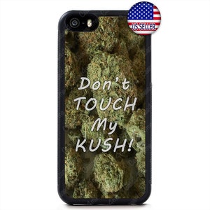 Kush Weed Pot Hard Rubber Hard Rubber Case Cover For iPhone 15 14 13 12 Max Mini pro Max 11 XR Plus X Max SE, iPod Touch 7 6 image 1