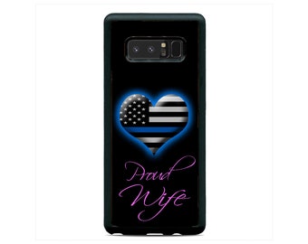 Police Proud Wife Thin Blue Line Heart Case Cover For Samsung Galaxy s23 ultra s22 s21 plus ultra fe s20 + NOTE20 Google Pixel